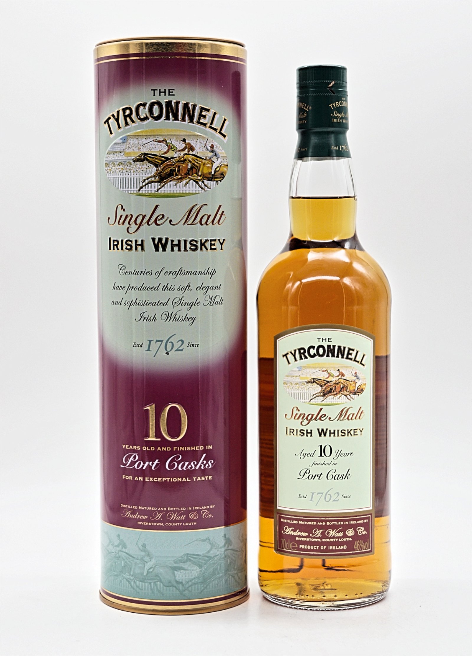The Tyrconnell 10 Jahre Port Cask Finish Single Malt Irish Whiskey 