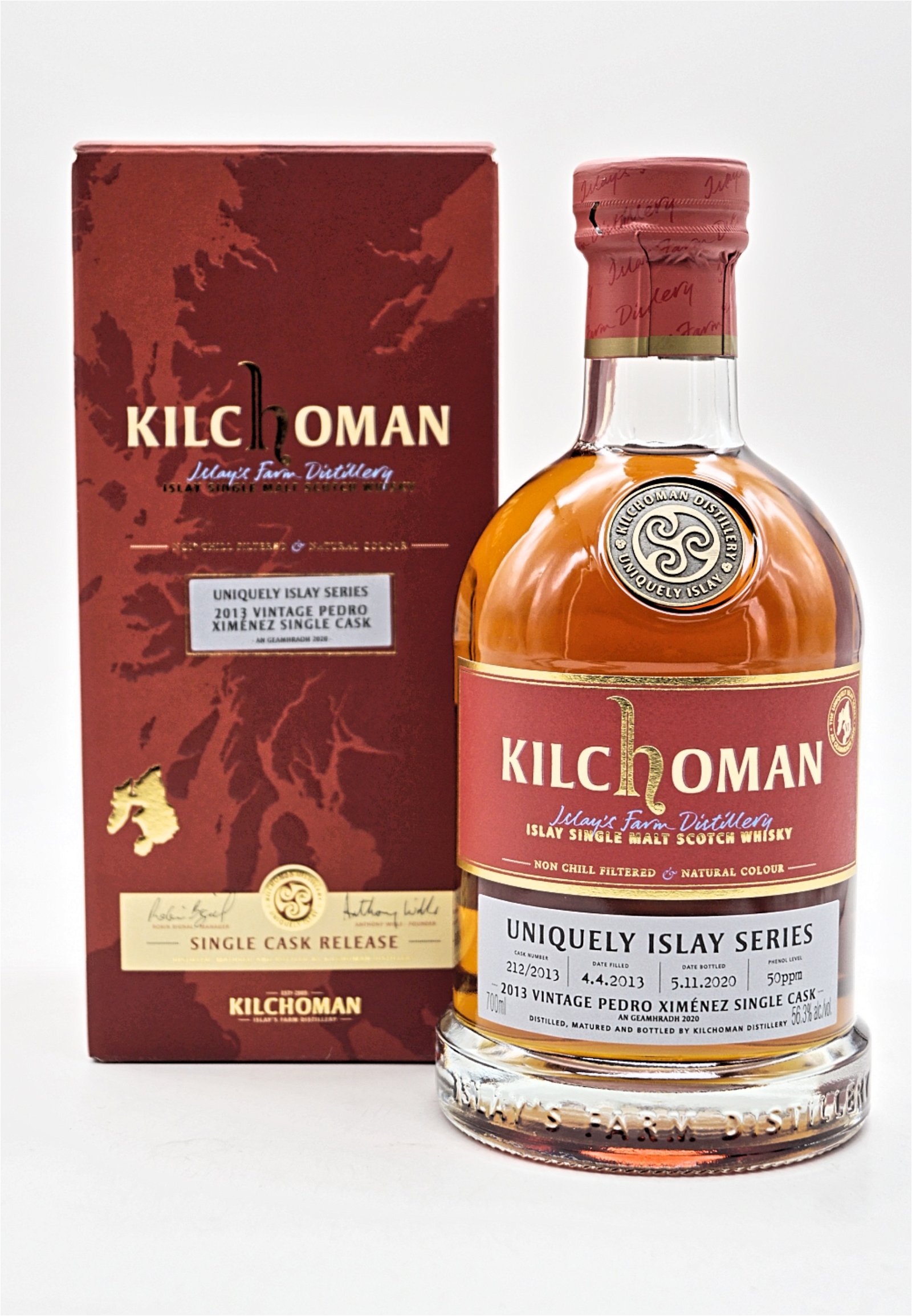 Kilchoman Uniquely Islay Series 2013 Vintage Pedro Ximenez Single Cask Single Malt Scotch Whisky