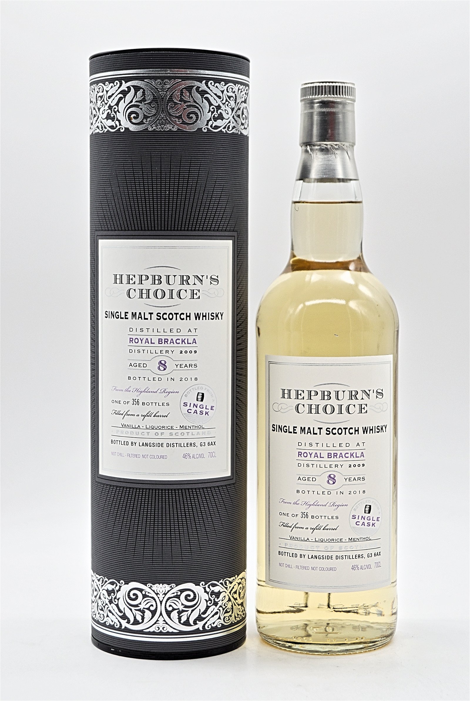 Hepburns Choice Royal Brackla 8 Jahre 2009/2018 - 356 Fl. Single Malt Scotch Whisky