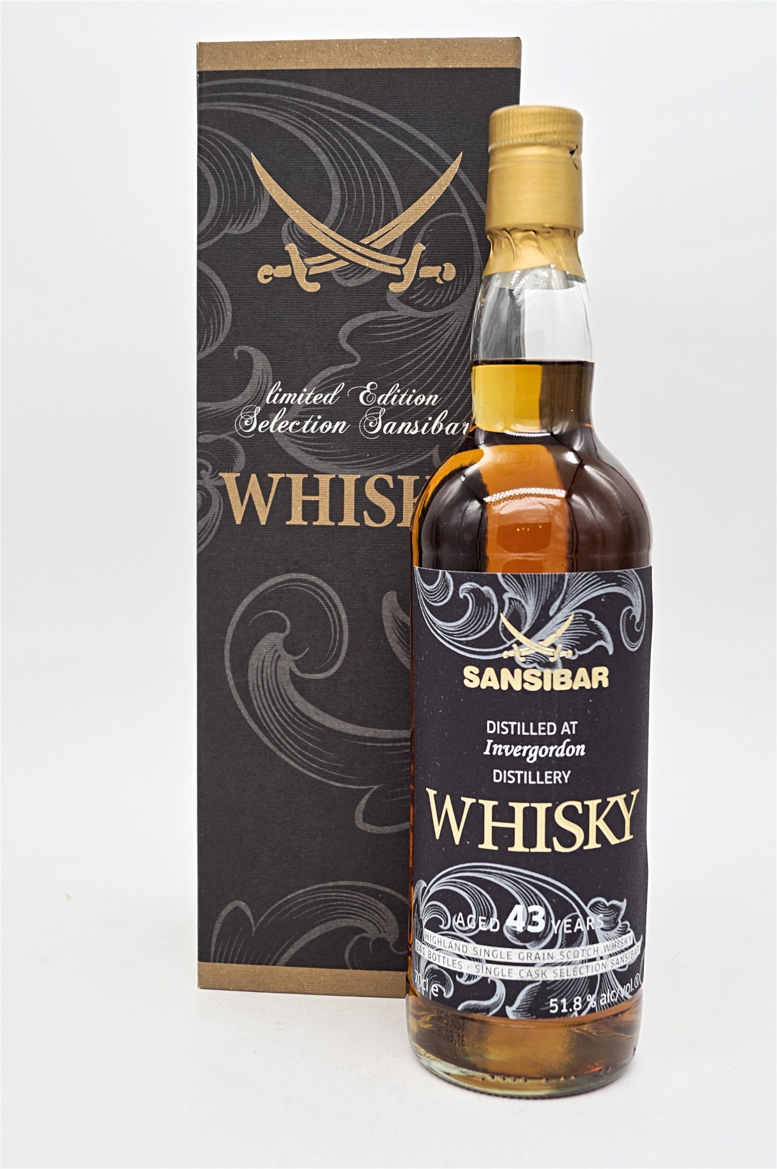 Sansibar Whisky 43 Jahre Invergordon Distillery 1973/2016 Limited Edition Single Cask Single Malt Scotch Whisky