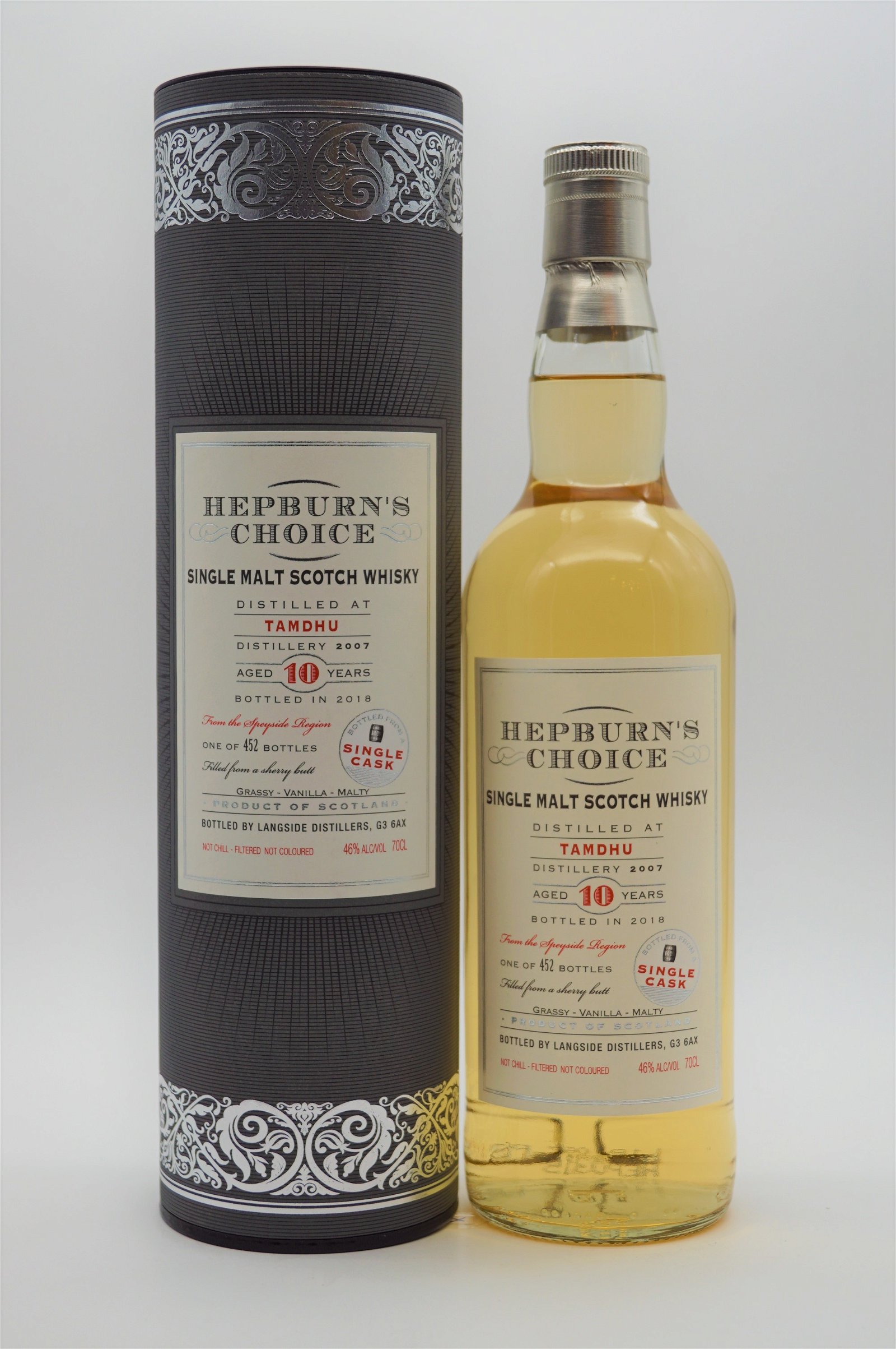 Hepburns Choice Tamdhu 10 Jahre 2007/2018 - 452 Fl. Single Malt Scotch