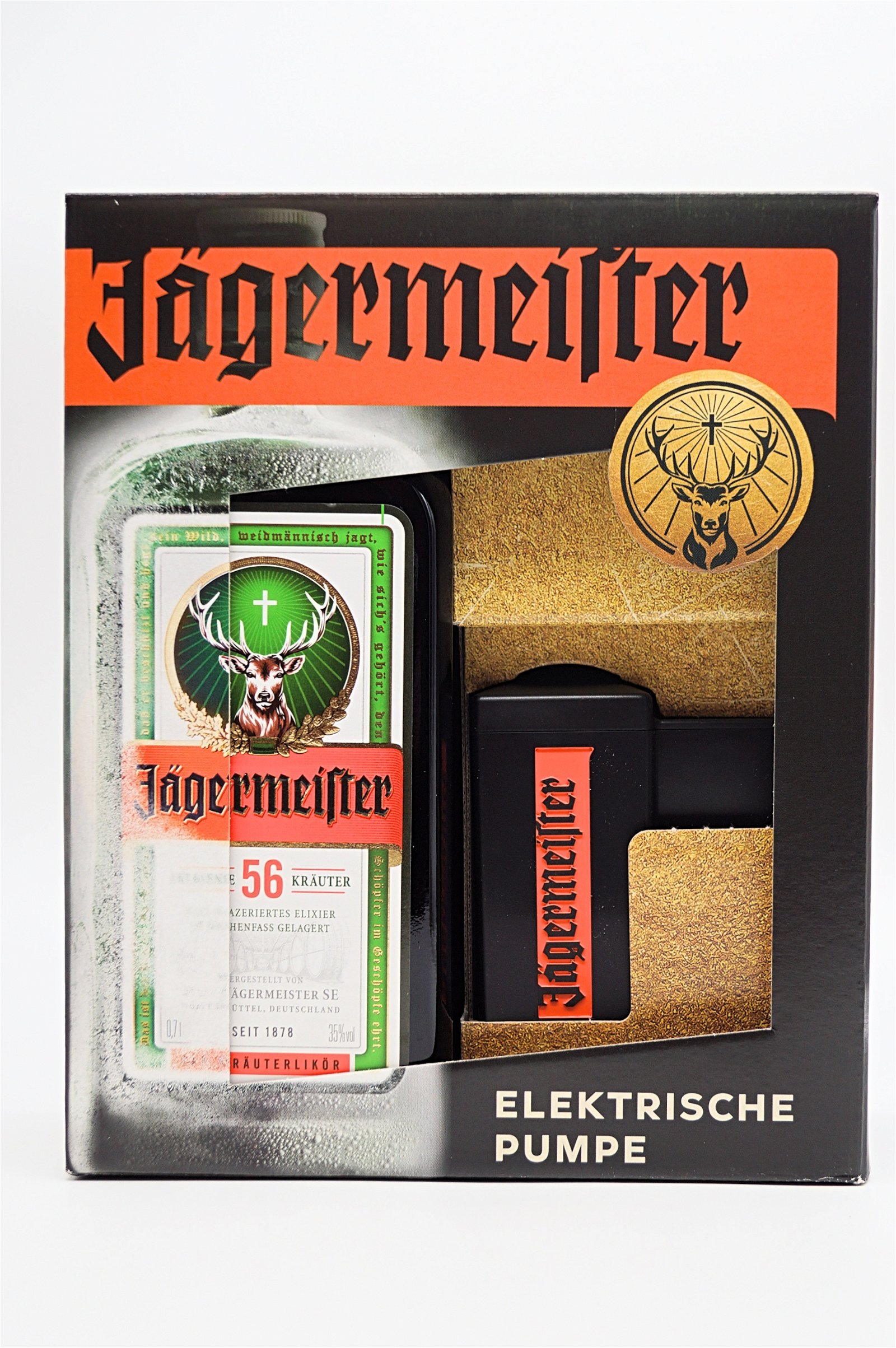 Jägermeister Kräuterlikör + elektrische Pumpe