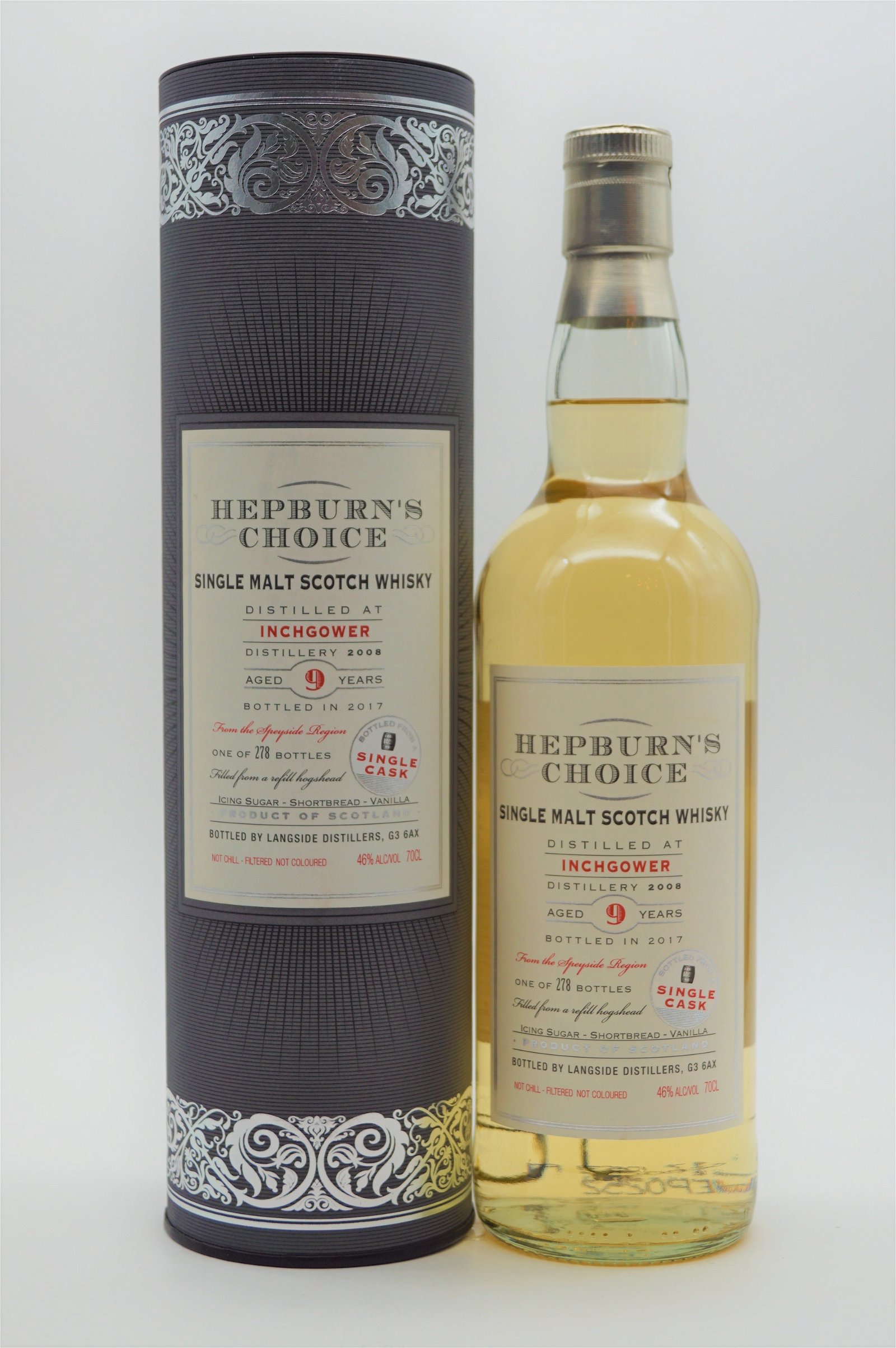 Hepburns Choice Inchgower 9 Jahre 2008/2017 - 278 Fl. Single Malt Scotch