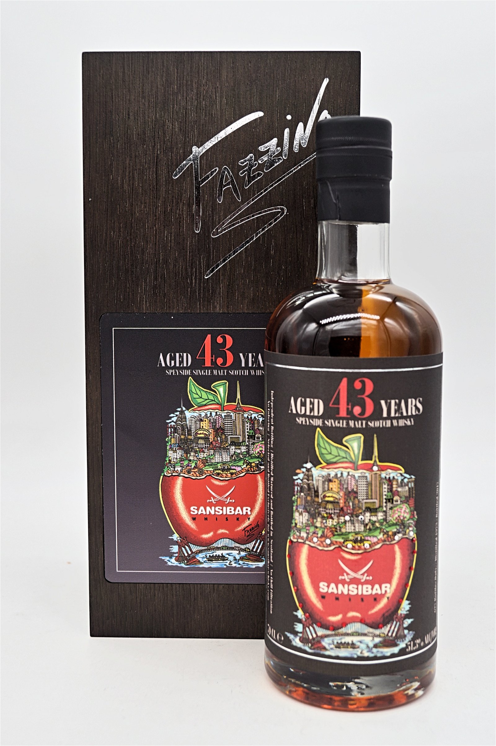 Sansibar Whisky 43 Jahre Fazzino Label Speyside Single Malt Scotch Whisky