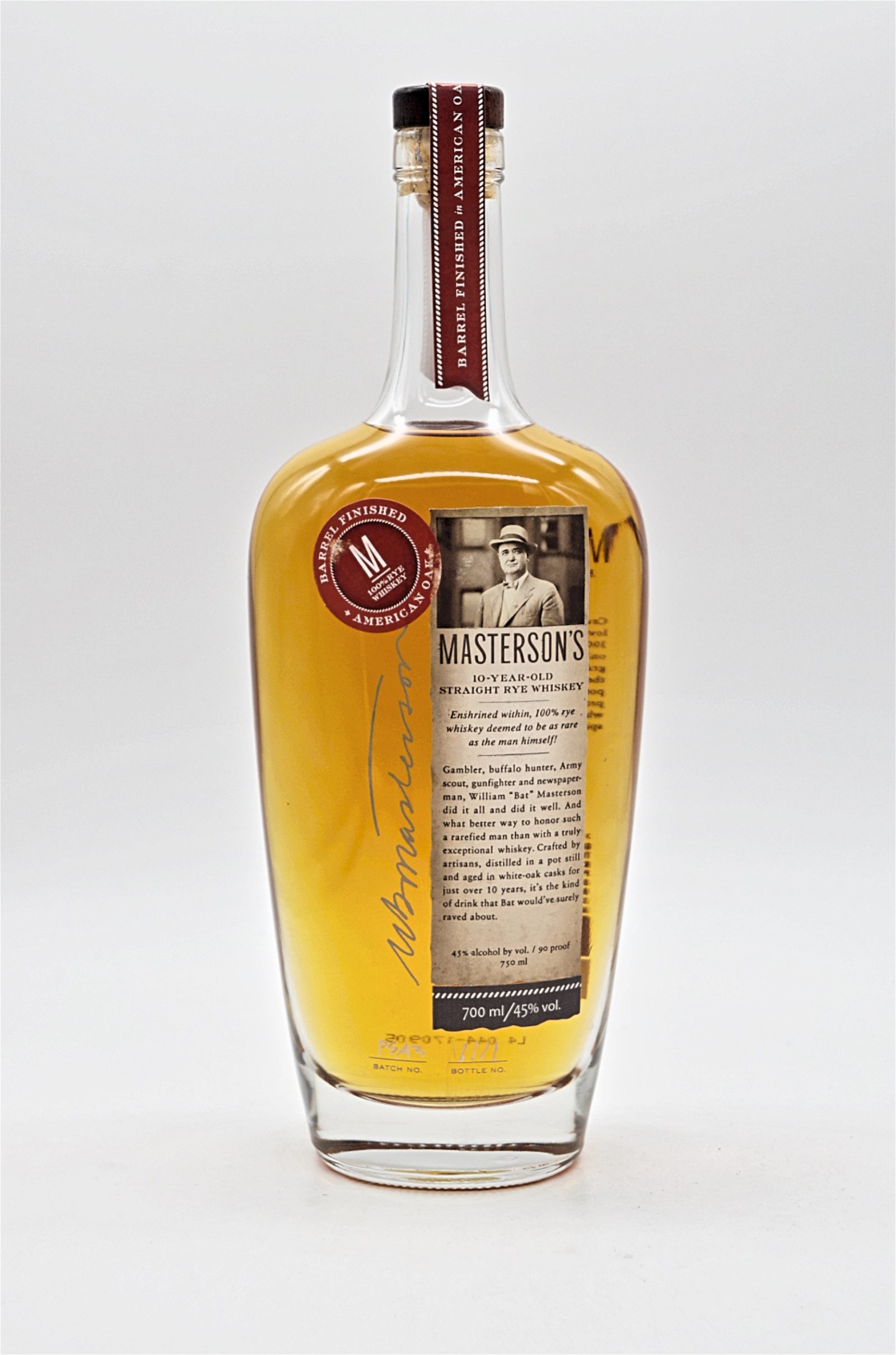 Mastersons 10 Jahre American Oak Straight Rye Whiskey 90 Proof