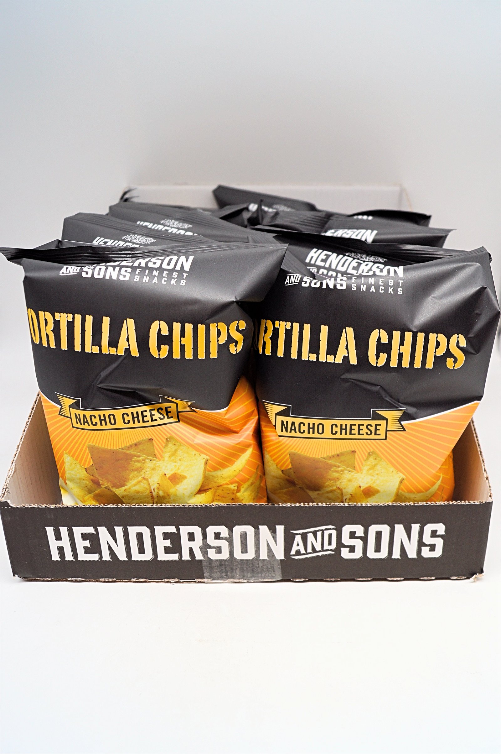 Henderson Sons Tortilla Chips Nacho Cheese 10x125g