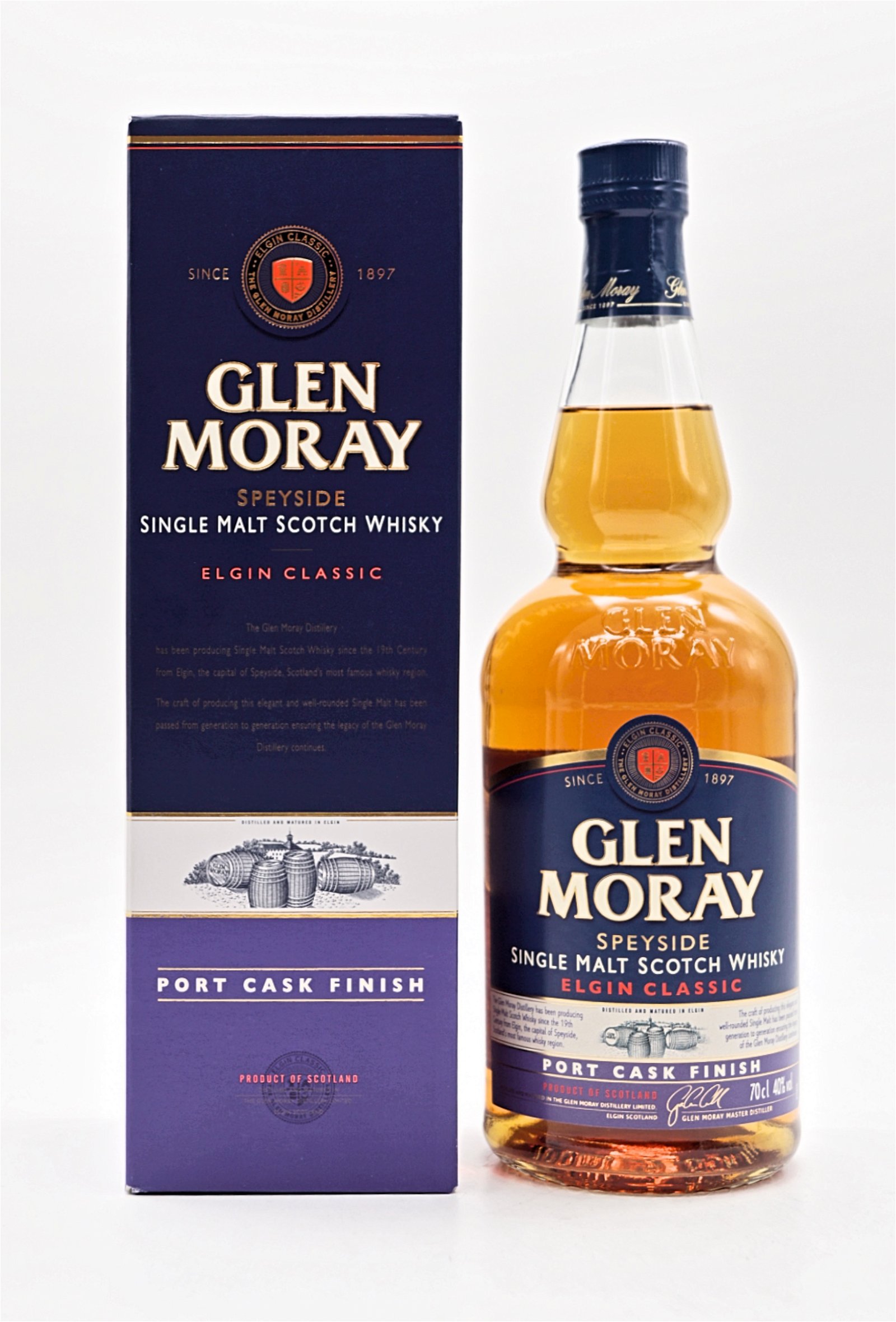 Glen Moray Elgin Classic Port Cask Finish Single Malt Scotch Whisky