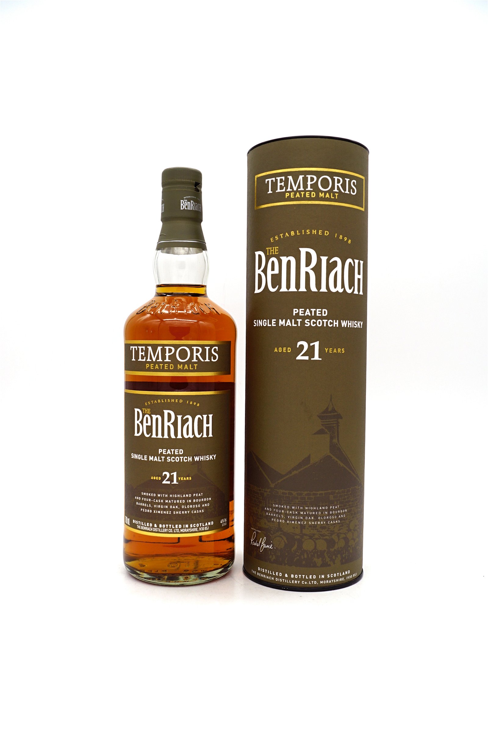 BenRiach 21 Jahre Temporis Peated Single Malt Scotch Whisky