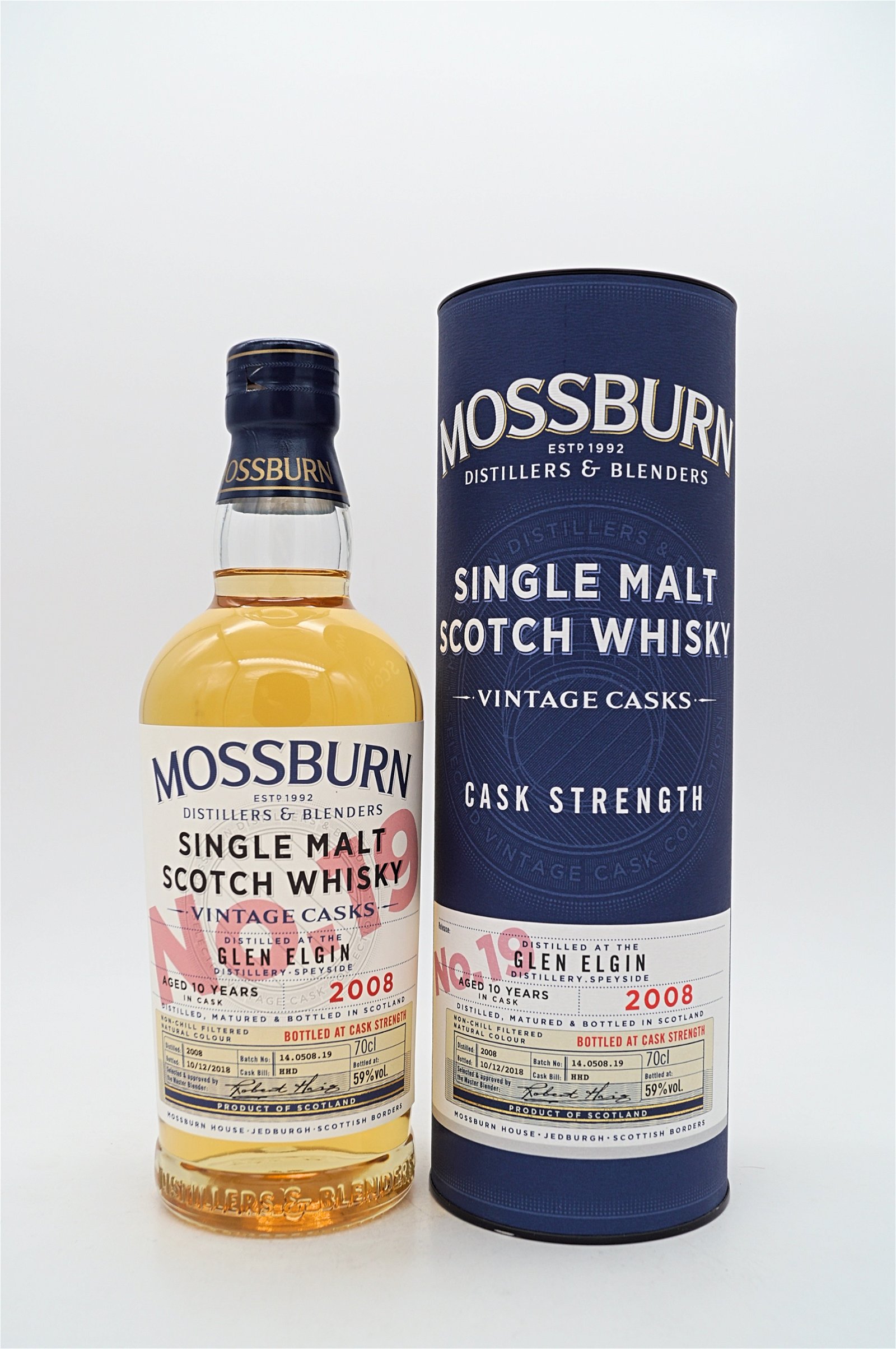 Mossburn 10 Jahre Glen Elgin Vintage Cask Strength Nr 19 Single Malt Scotch Whisky