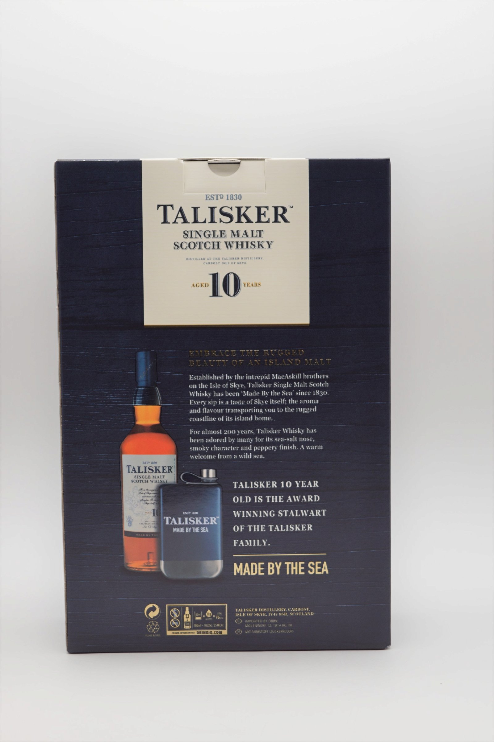 Talisker 10 Jahre Single Malt Scotch Whisky inkl. Flachmann