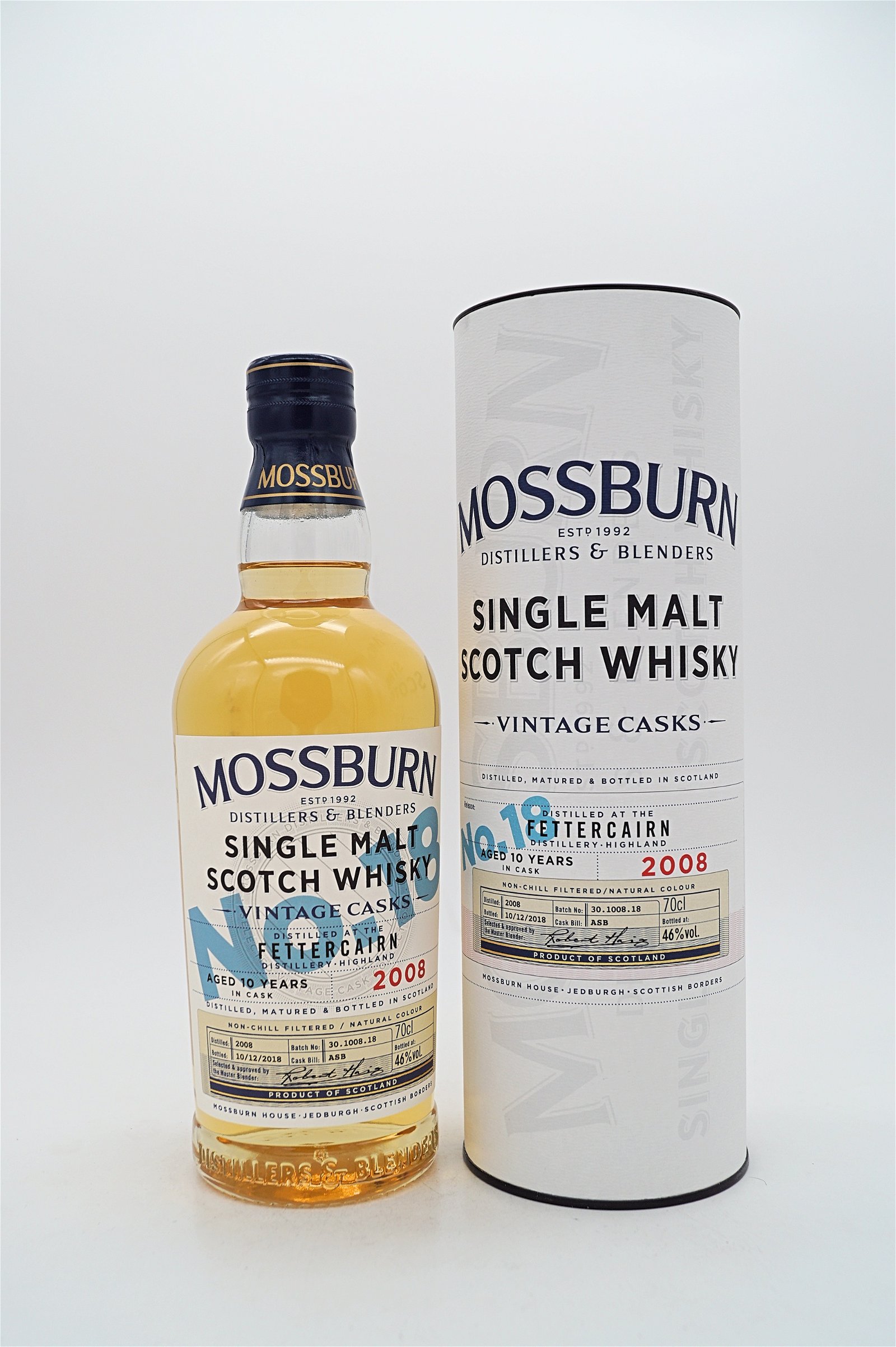 Mossburn 10 Jahre Fettercairn Vintage Cask Nr 18 Single Malt Scotch Whisky