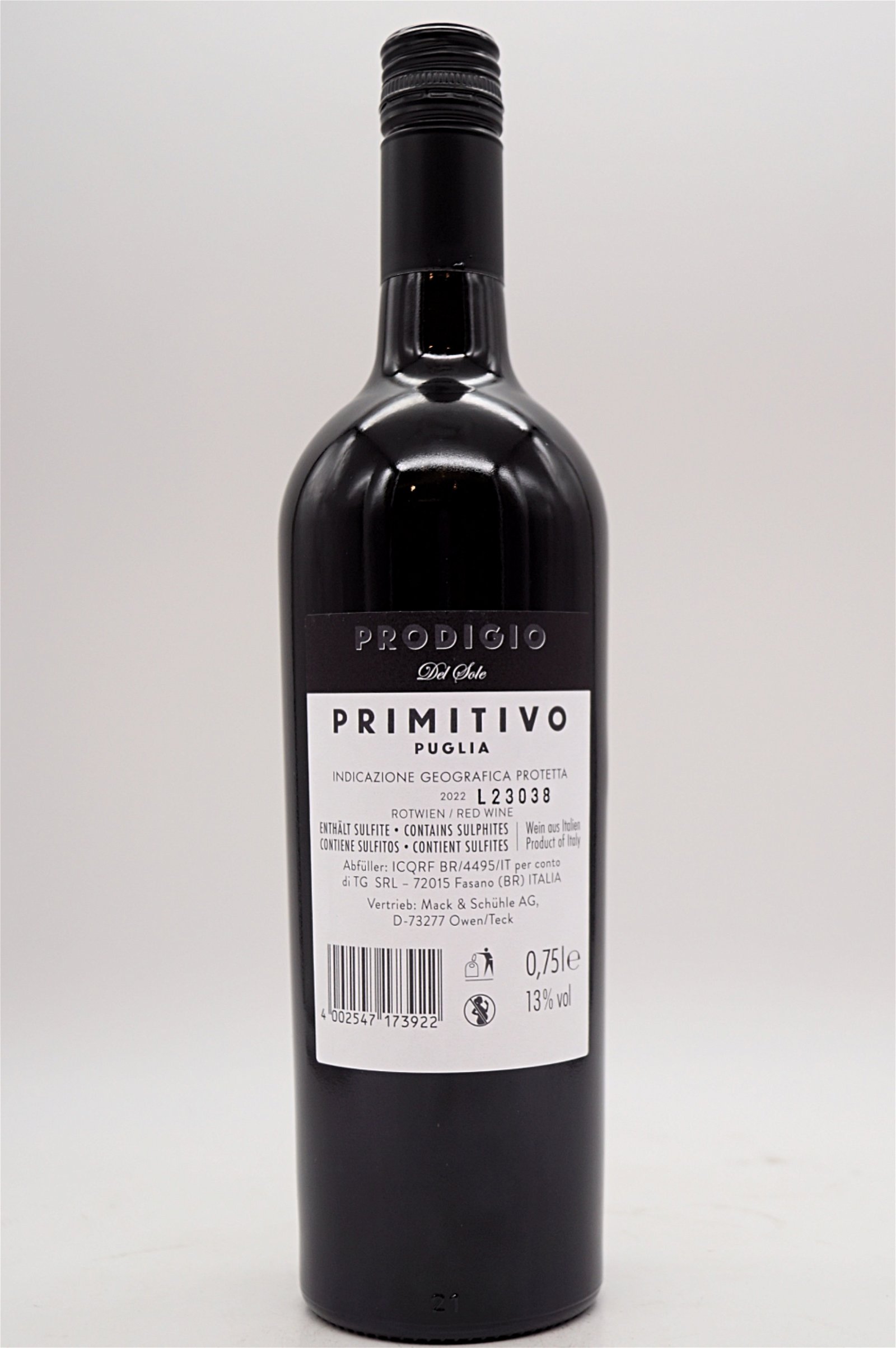 Latentia Winery Primitivo del Sole Prodigio Puglia 2022