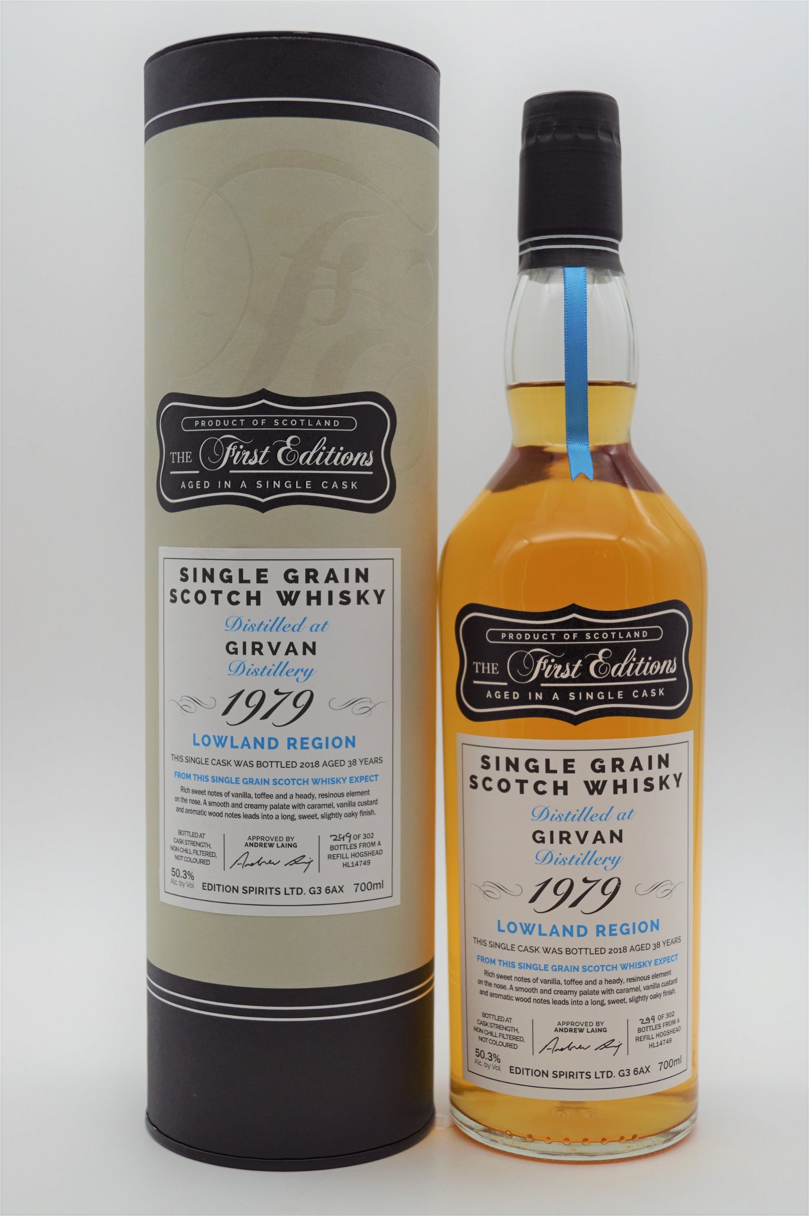 The First Editions Girvan 38 Jahre 1979/2018 302 Fl. Single Grain Whisky