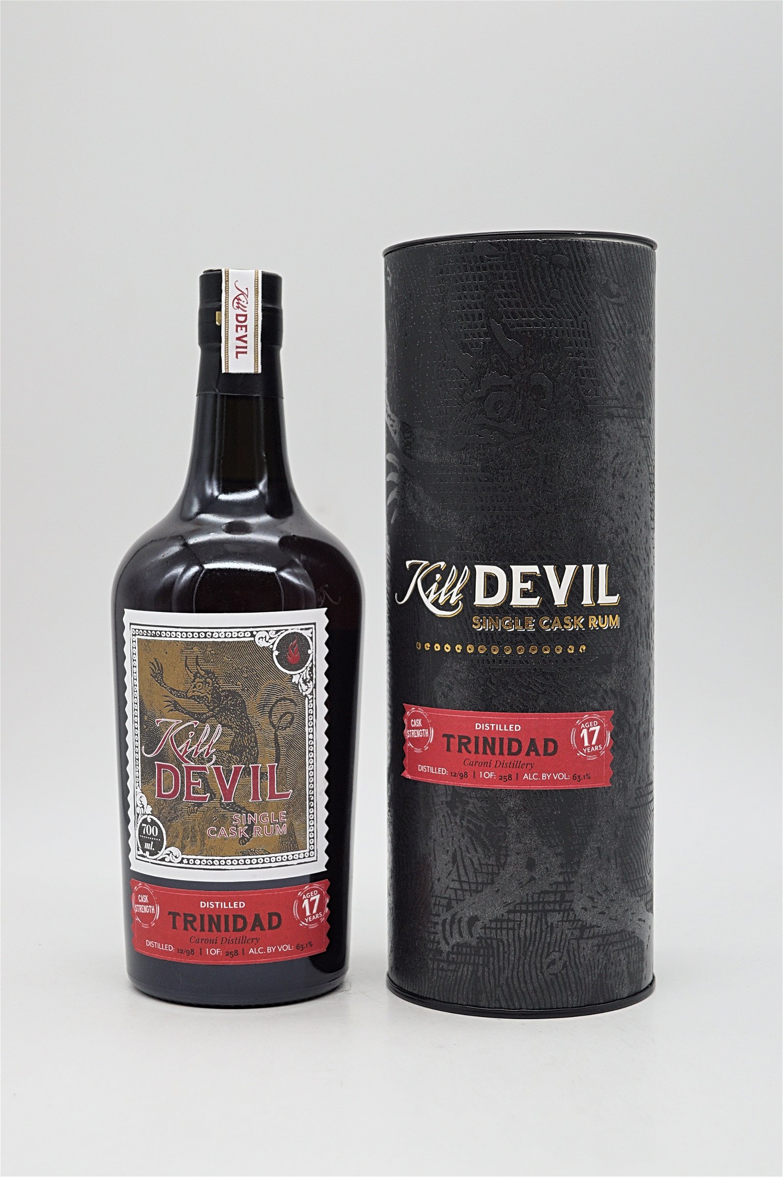 Kill Devil Rum Trinidad 17 Jahre Caroni Distillery 258 Fl.