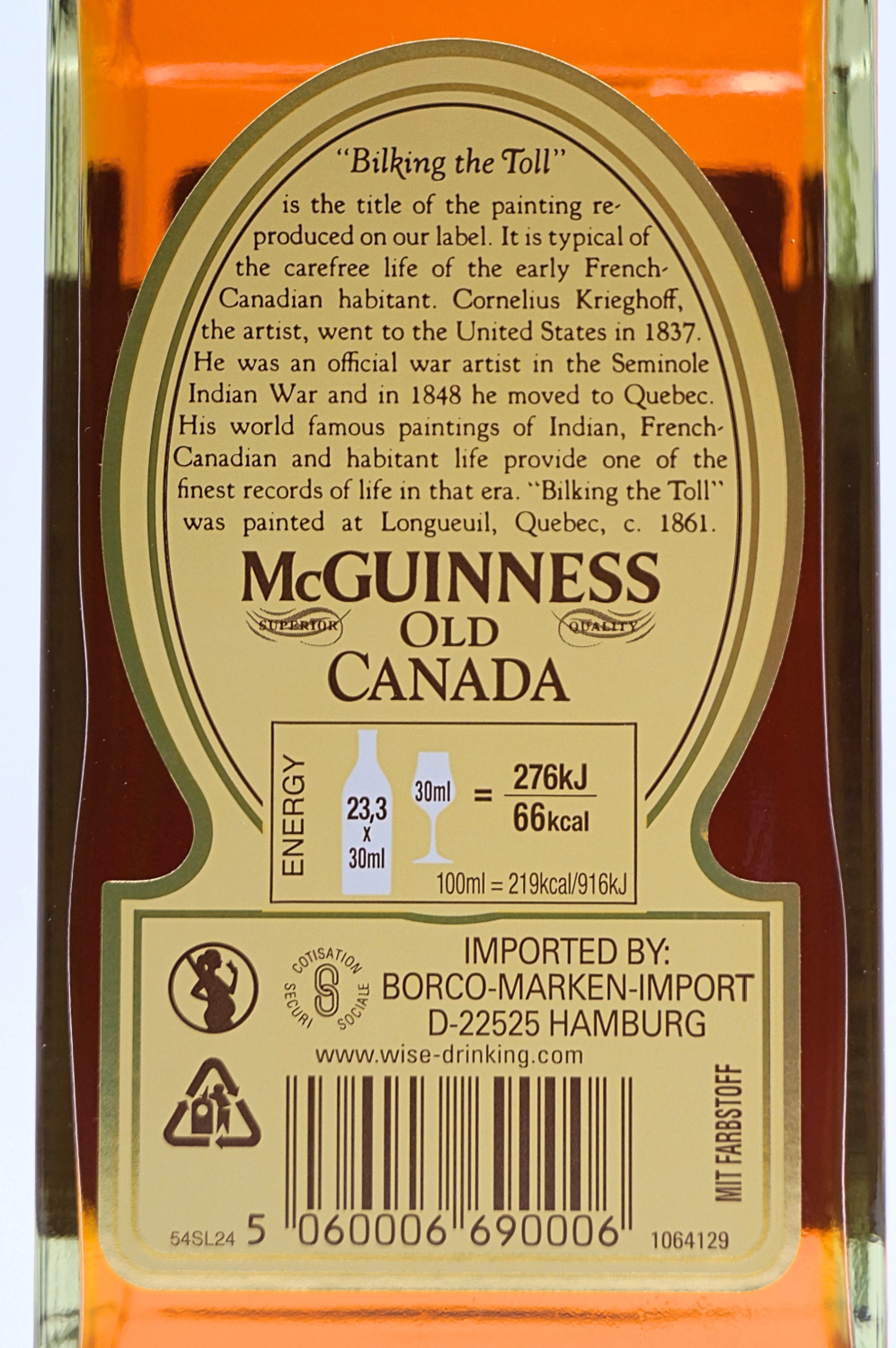 Old Canada imported Canadian Whisky